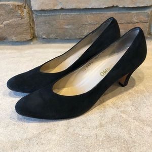 Salvatore Ferragamo Suede Pointed Toe Heels